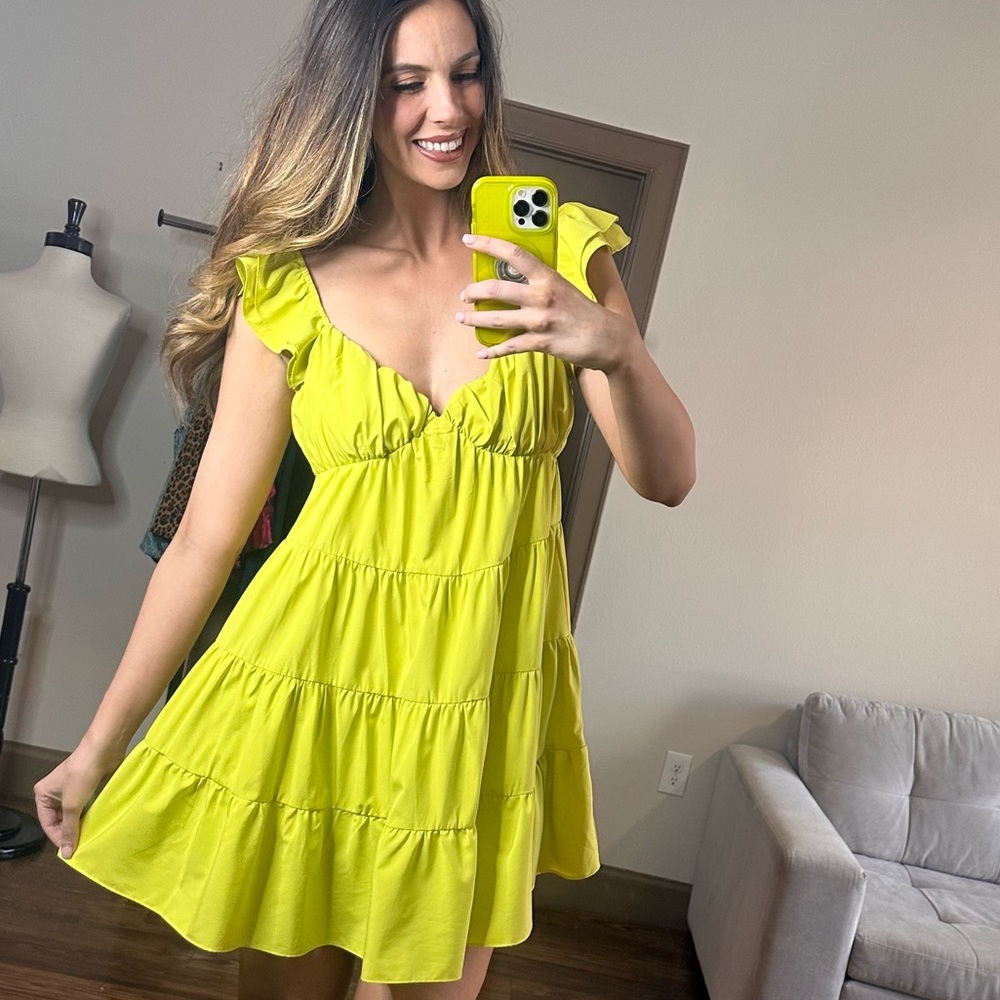 Neon green/yellow dress